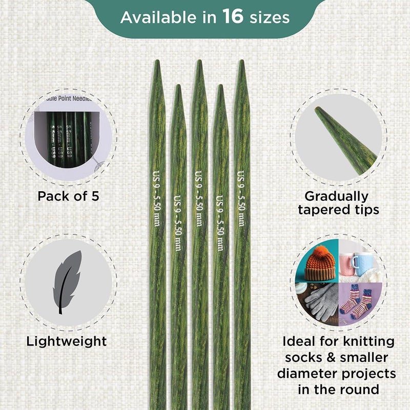 KnitPro Dreamz Double Pointed Needles 5" (12.5cm) | US Size 9 (5.5mm) - Image 2